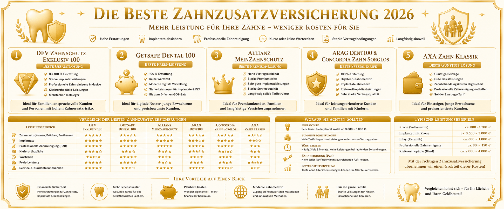 Beste Zahnzusatzversicherung