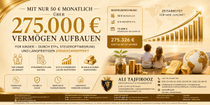 Mit 50 € monatlich über 275.000 € Vermögen aufbauen