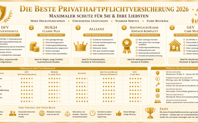 🛡️ Beste Privathaftpflichtversicherung 2026