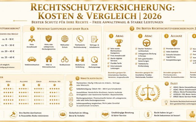 ⚖️ Rechtsschutzversicherung: Kosten & Vergleich 2026