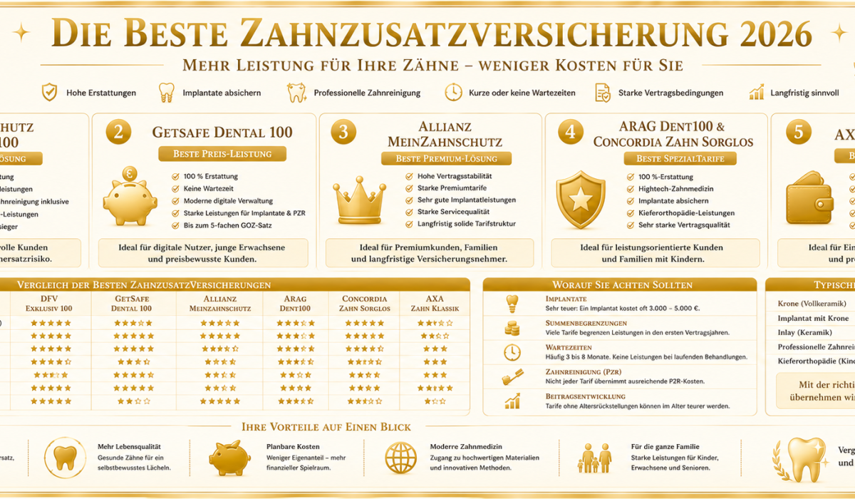 Die besteZahnzusatzversicherung 2026