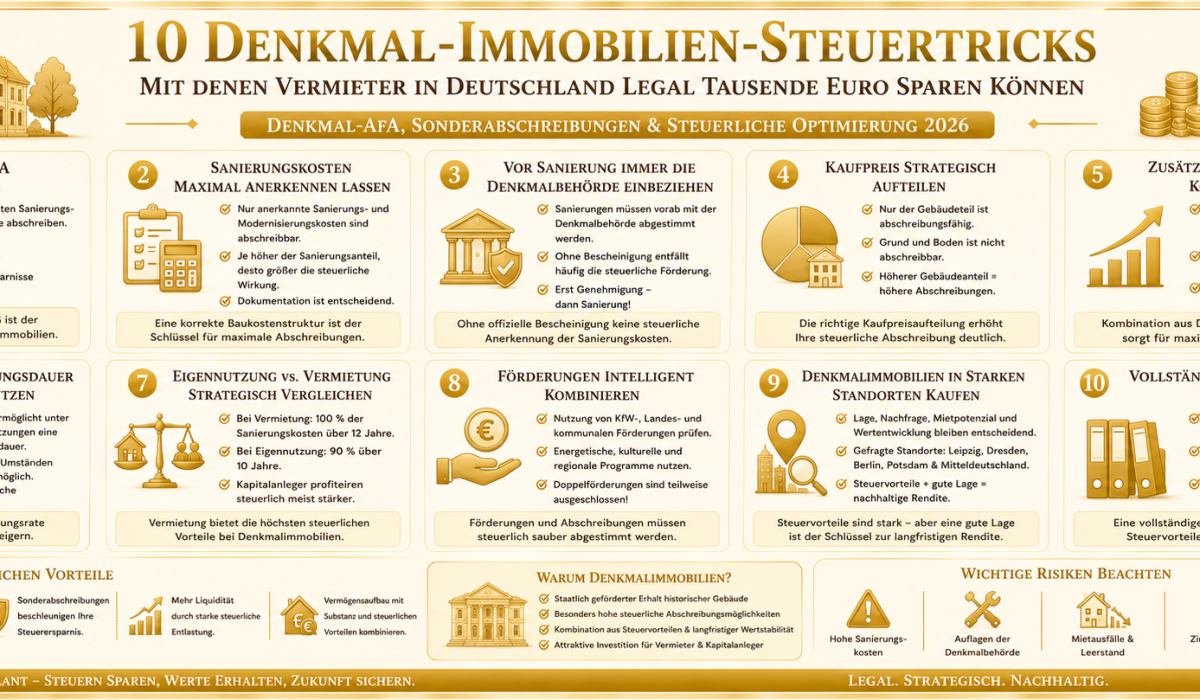Denkmal Immobilien Steuertricks