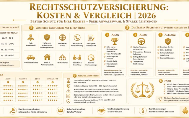 ⚖️ Rechtsschutzversicherung: Kosten & Vergleich 2026